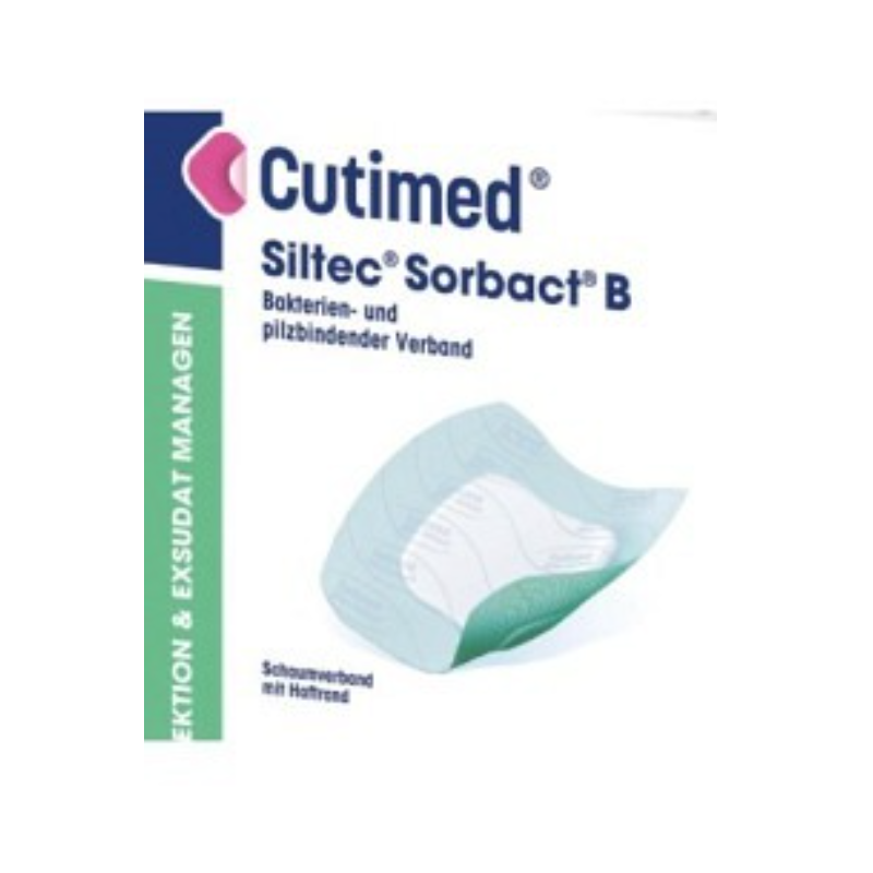 Cutimed Siltec Sorbact B 7.5x7.5cm (10 Stk)