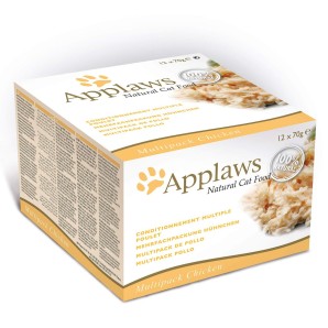 Applaws Nassfutter Multipack mit Hühnchenbrust, Käse, Kürbis und Schinken (12x70g)
