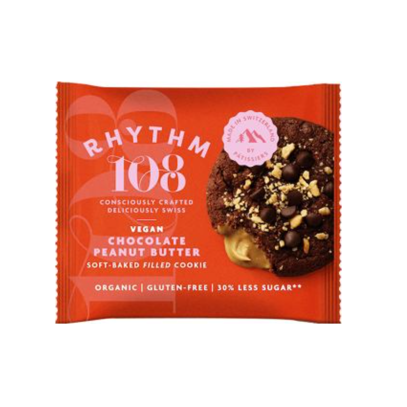 RHYTHM108 Chocolate Peanut Butter Soft Cookie (12 x 50g)