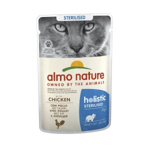 Almo Nature Holistic Sterilised mit Huhn, Nassfutter für Katzen (70g)