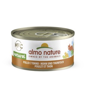 Almo Nature HFC Huhn und Thunfisch natural, Nassfutter für Katzen (70g)