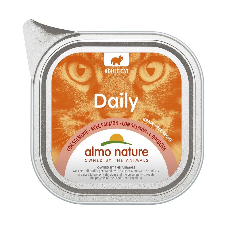 Almo Nature Daily mit Lachs, Nassfutter für Katzen (100g)