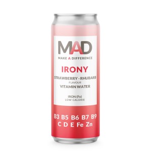 MAD Irony Erdbeer-Rhabarber Vitaminwasser (330ml)