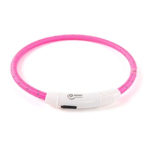 Freezack Reflective Flash Ring-Leuchthalsband pink, Grösse M (1 Stk)
