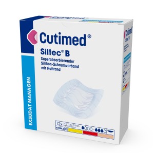 Cutimed Siltec B Silikon-Schaumverband 10x10cm (10 Stk)