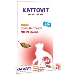 Kattovit Feline Spezial​-​Cream Renal Huhn-Snack für Katzen (6x15g)