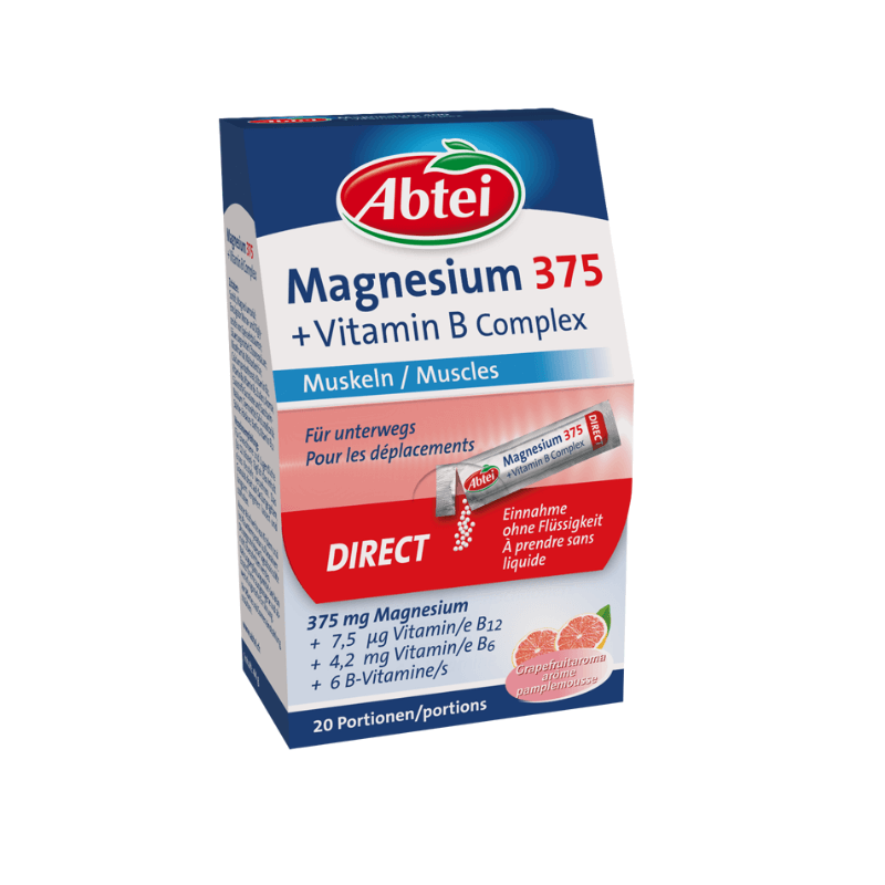 Abtei Magnesium 375 + Vitamin B complex (20 pcs)