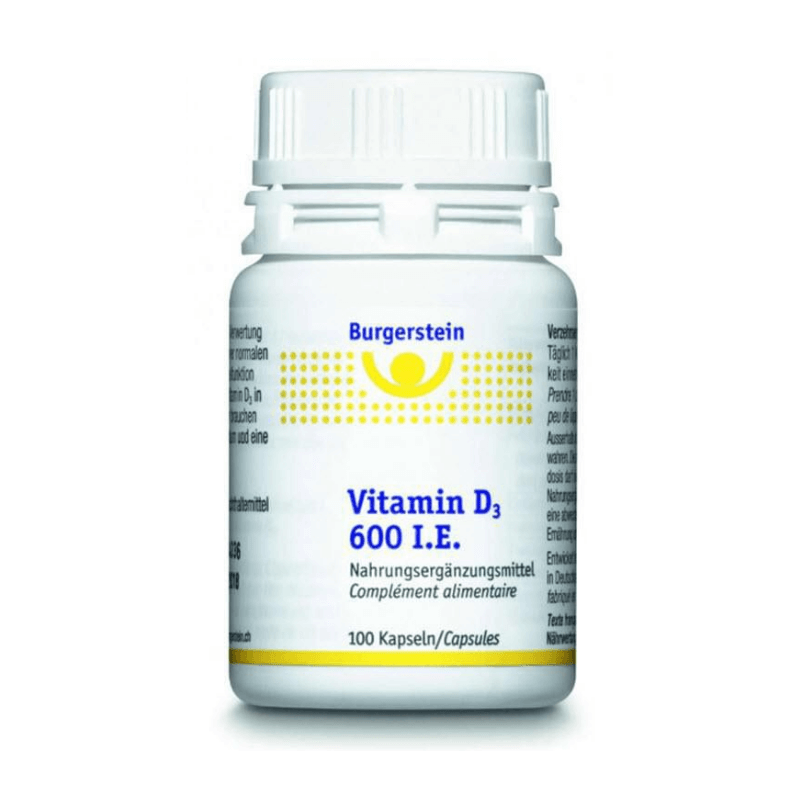 Burgerstein Vitamin D3 600 I.E. (100 capsules)