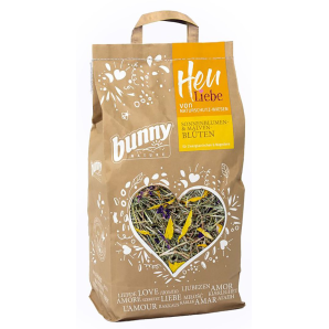 Bunny Heu Liebe von Naturschutz​-​Wiesen mit Sonnenblumen​- ​& Malvenblüten Nahrung für Nager (133g)