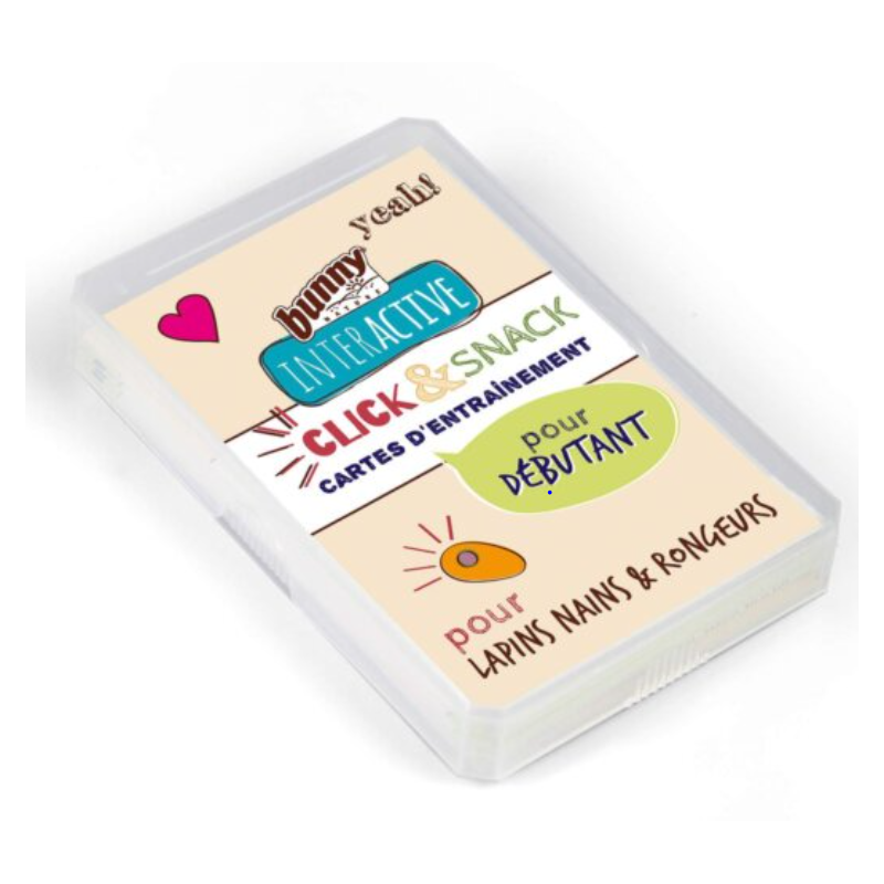 bunny Click ​& Snack Trainingskarten für Nager in Französisch (1 Stk)