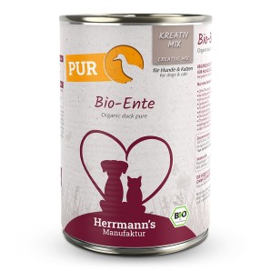 Herrmann’s Reinfleisch Bio​-​Ente, Nassfutter für Hunde (400g)
