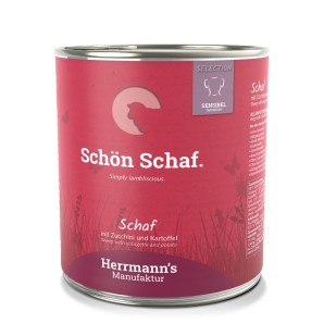 Herrmann’s Schaf mit Zucchini und Kartoffeln, Nassfutter für Hunde (800g)