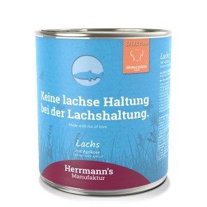 Herrmann’s Lachs mit Aprikose, Nassfutter für Hunde (800g)