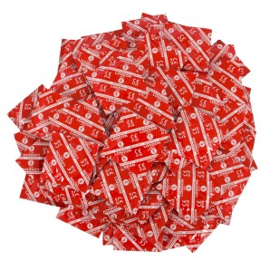 London Rote Kondome mit Erdbeeraroma (100 Stk)