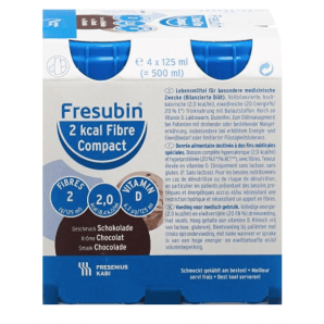 FRESUBIN 2 kcal Compact Fiber Chocolate (4x125ml)