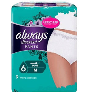 Always Discreet Incontinence Panties Pants Plus Medium (9 pcs)