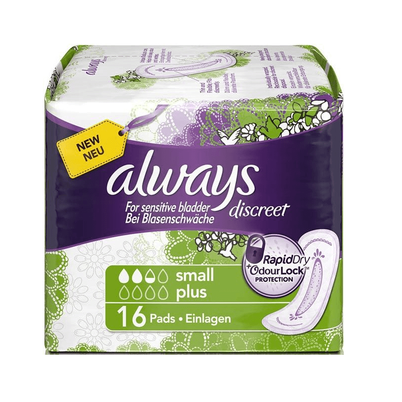  Always Discreet Incontinence Pads Women, Long Plus, 32