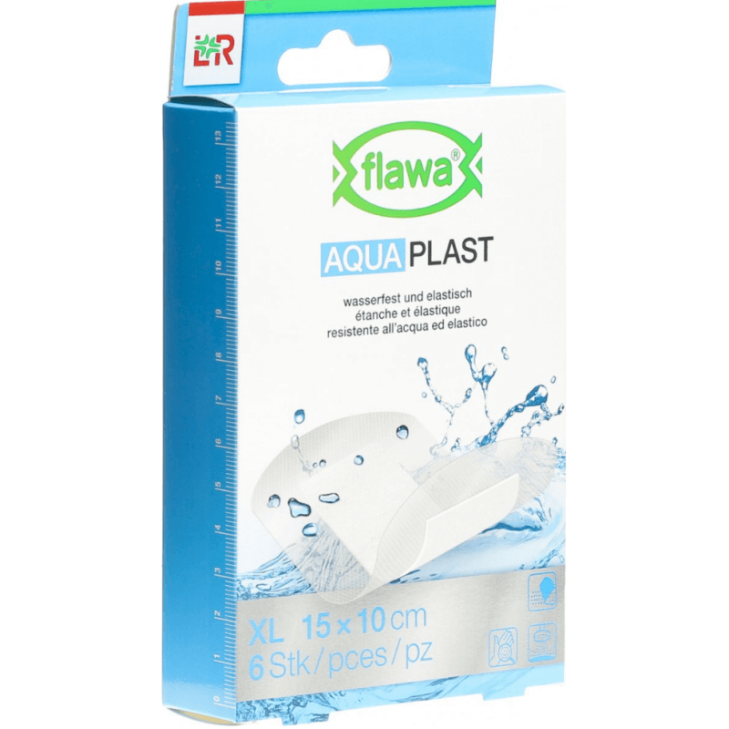 FLAWA Aqua plasters 10x15cm waterproof (6 pieces)