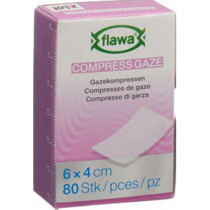 FLAWA Gauze Compresses Germ reduced 4x6cm (80 pieces)