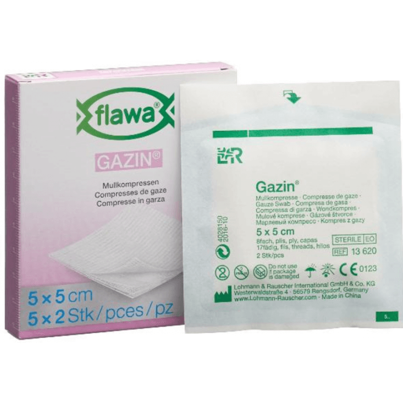 FLAWA Gazin Gauze Compresses Sterill 5x5cm (5x2 pieces)