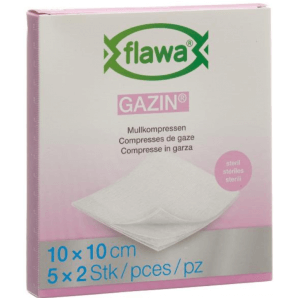 FLAWA des Compresses de Gaze Gazin Sterill 10x10cm (5x2 pièces)