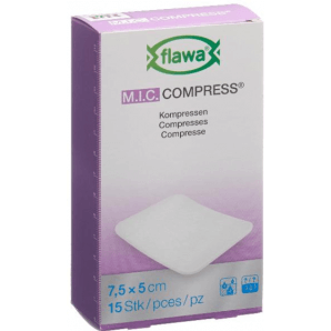 FLAWA MIC Compresses germ reduced 7.5x5cm (15 pieces)