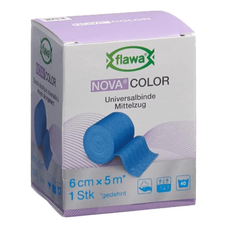 FLAWA NOVA COLOR Universal Bandage Blue 6cmx5m (1 piece)