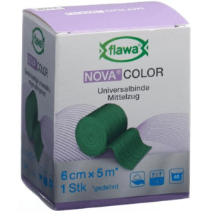 FLAWA NOVA COLOR Universalbinde Grün 6cmx5m (1 Stk)