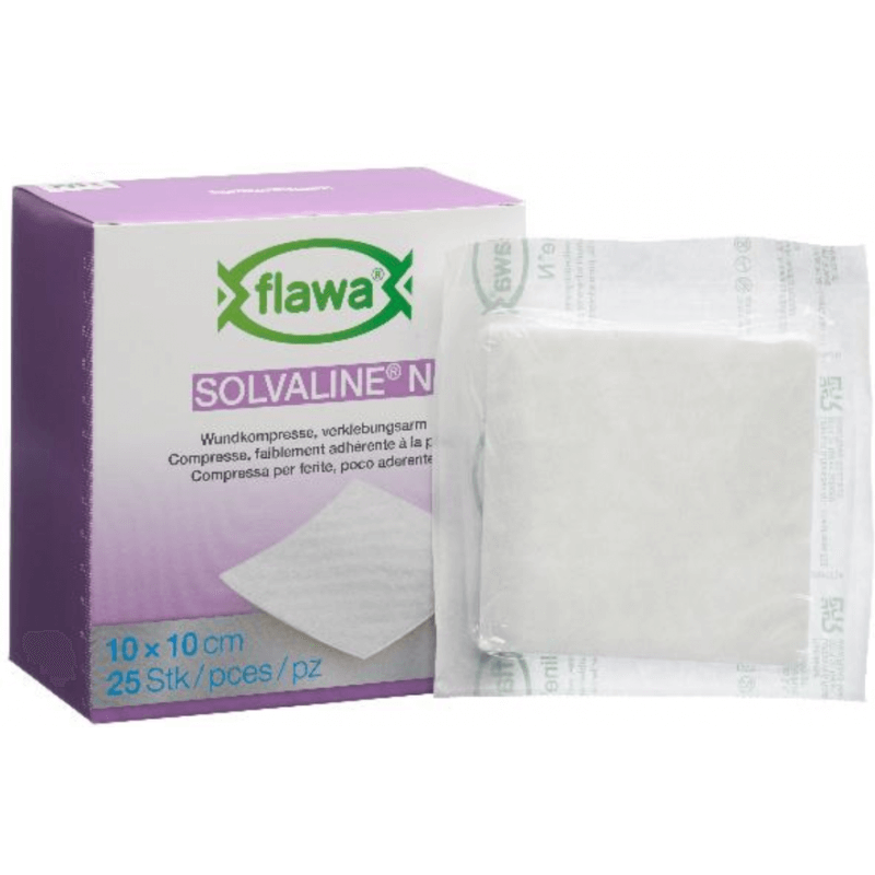 FLAWA Solvaline N Compresses Sterile 10x10cm (25 pieces)