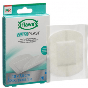 FLAWA Non Woven Plasters 10x7.5 (8 pieces)