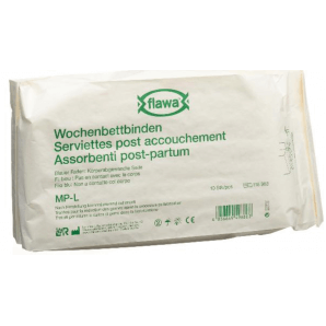 FLAWA Puerperium Bandages Large Germ Reduced (10 pieces)
