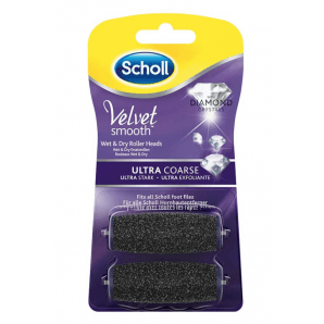 SCHOLL Velvet Smooth replacement rolls Ultra Stark with diamond particles (2pcs)