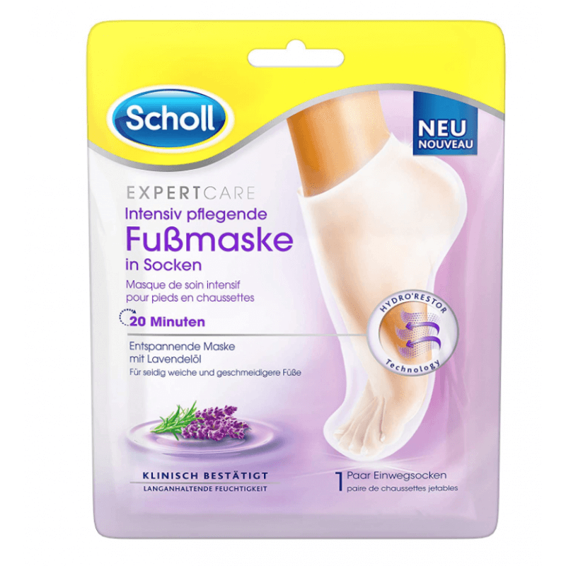 SCHOLL EXPERTCARE intensive nourishing foot mask with lavender oil (1 pair)