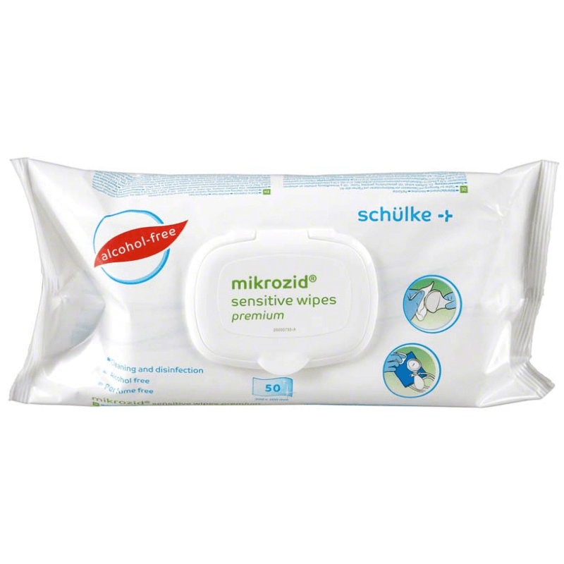 Schülke Mikrozid Sensitive premium lingettes (50 pièces)