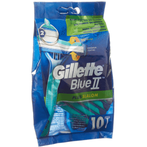 Gillette Blue II Plus Slalom de Rasoir Jetable (pack double 2x 10 pièces)