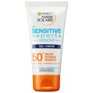 GARNIER AMBRE SOLAIRE Gel Crème Visage Sensitive Expert SPF50 (50ml)