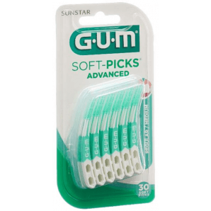 SUNSTAR Gum Soft Picks Advanced Brushes Medium (30 pieces)