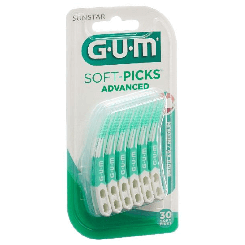 SUNSTAR Gum Soft Picks Advanced Brushes Medium (30 pièces)