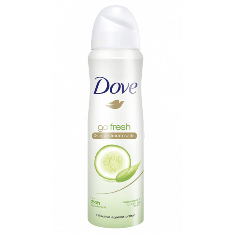 Dove Go Fresh 0% spray déodorant parfum de thé vert et concombre (150 ml)