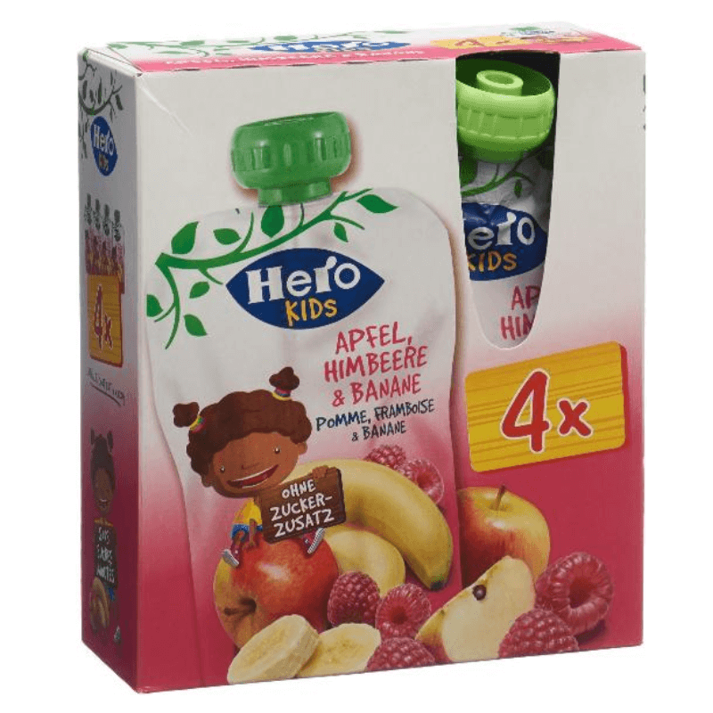Hero Kids Smoothie Apfel Himbeere Banane (4x120g)