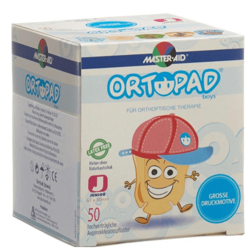 ORTOPAD Happy Occlusion Plaster Junior Boys 67x50 mm (50 pieces)