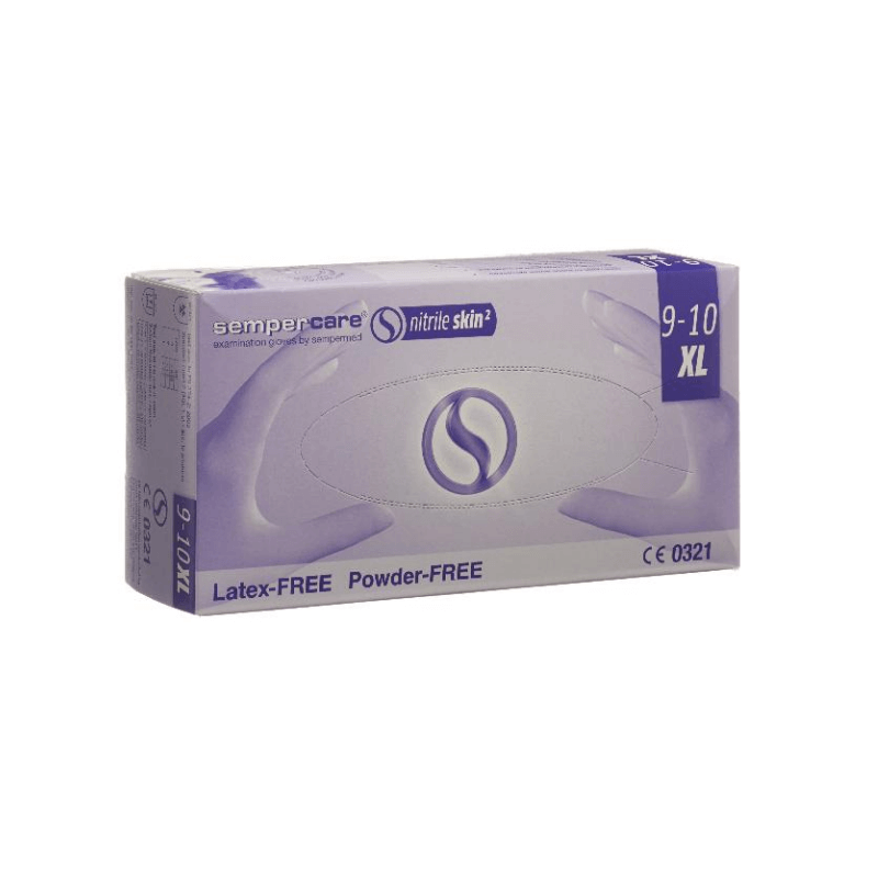 Sempercare nitrile skin gloves size XL, blue, powder-free (200 pcs)
