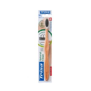 Trisa Natural Clean wooden toothbrush medium