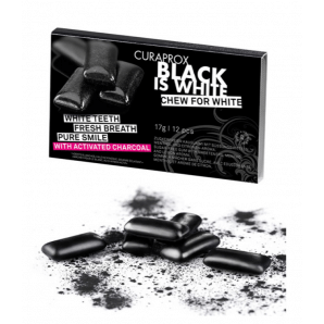 Curaprox Black is White chewing gum (12 pieces)