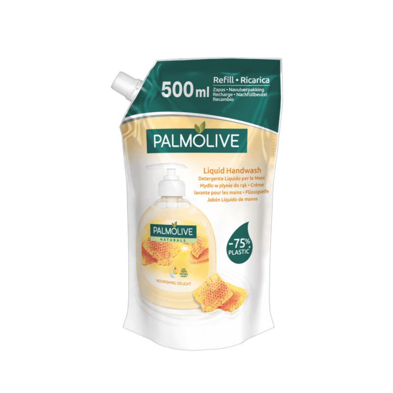 PALMOLIVE savon liquide lait & recharge de miel (500ml)