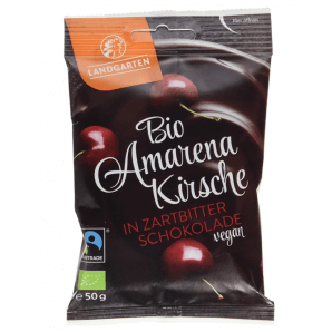 LANDGARTEN organic Amarena cherry in dark chocolate (50g)