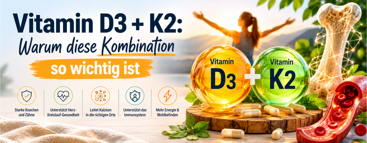 Vitamin D3 + K2: Warum diese Kombination so wichtig ist