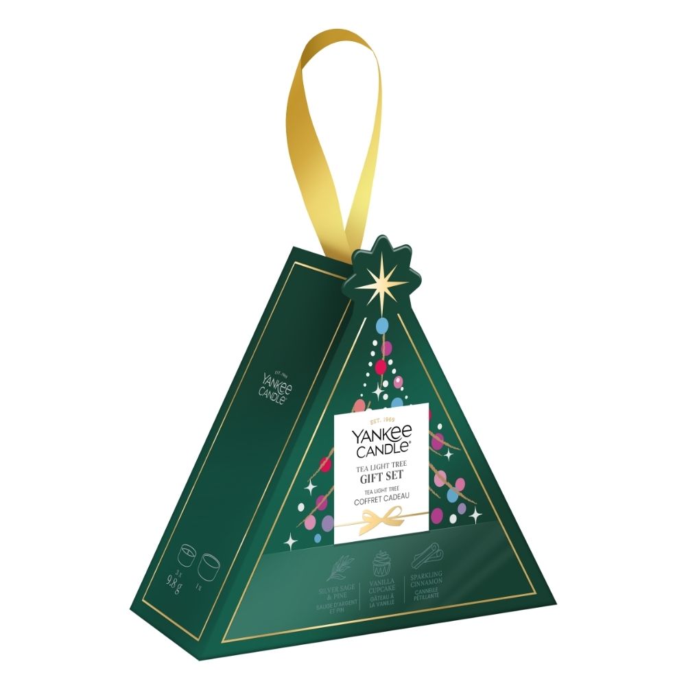 Magical Christmas Moments gift set with 3 tealights & 1 tealight holder (1 pc)