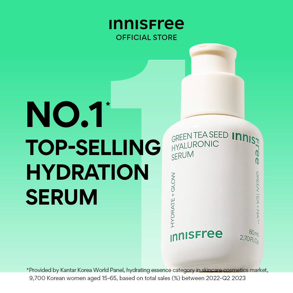 Innisfree Green Tea Seed Hyaluronic Serum (80ml)