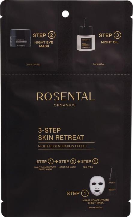 Rosental Organics 3-Step Night Skin Retreat Face Mask Set (24.5ml)
